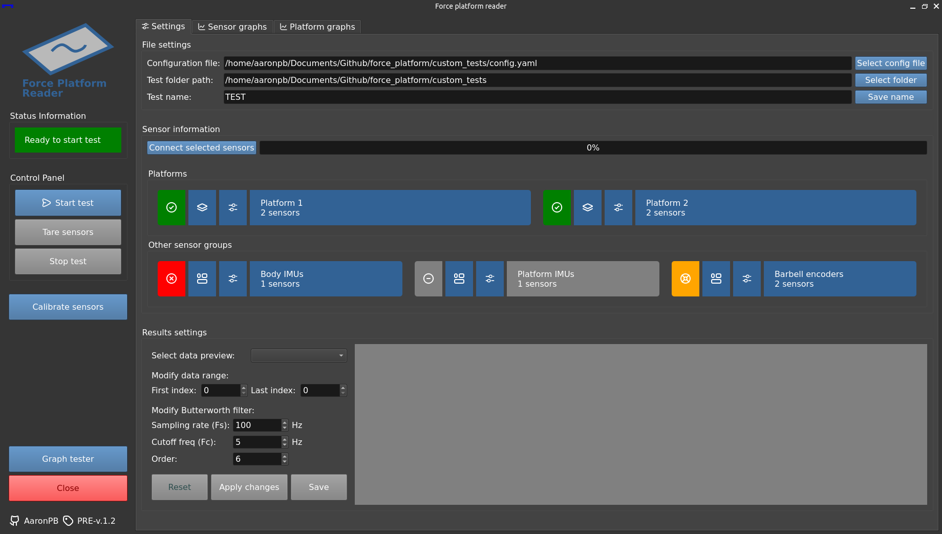 Main Software UI